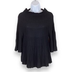 Liviana Conti Pleated Swing Sweater Bell Sleeves size S
